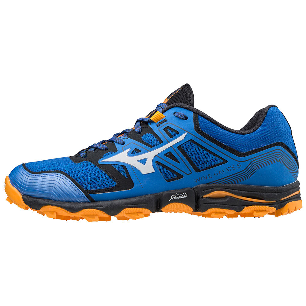 Mizuno Wave Hayate 6 Férfi Terepfutó Cipő Kék/Narancssárga RHB182059